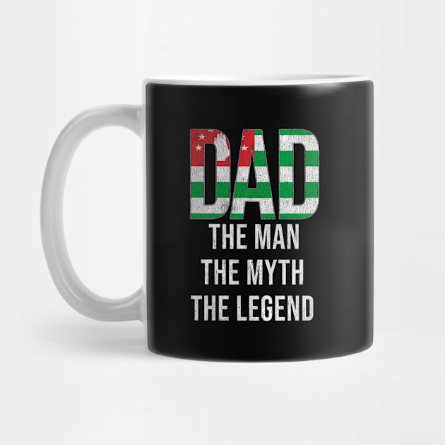 Abkhazia Dad The Man The Myth The Legend - Gift for Abkhazian Dad With Roots From by Country Flags